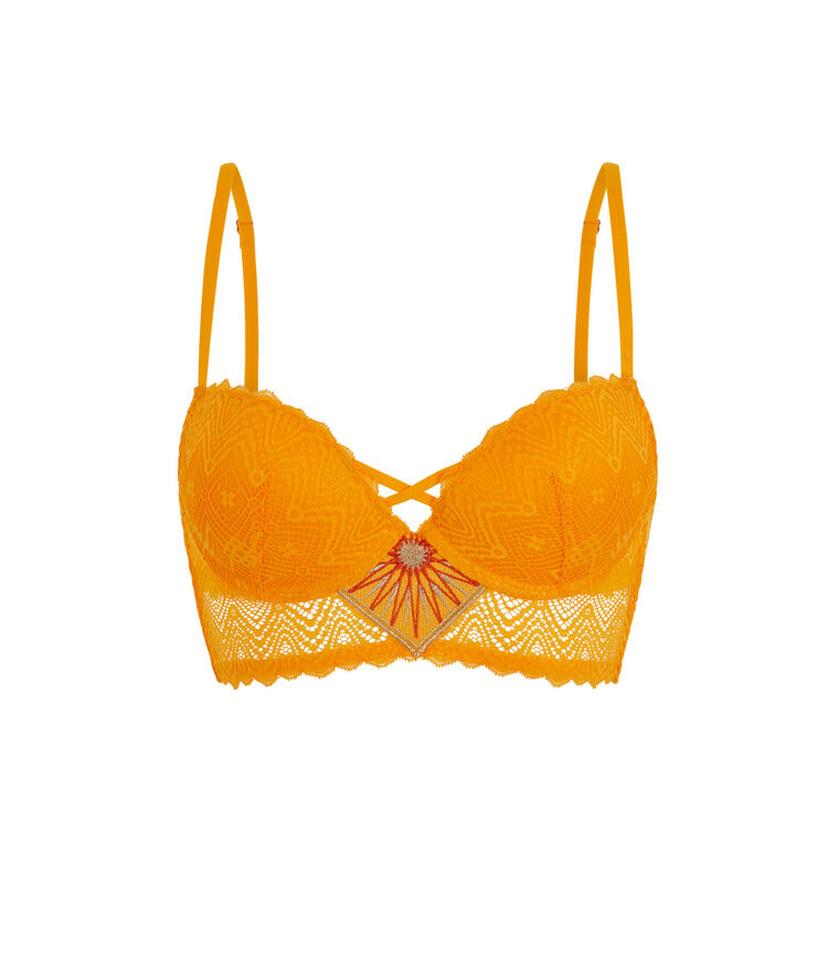 Soutien-gorge bustier push ocre horoscopiz ocre.
