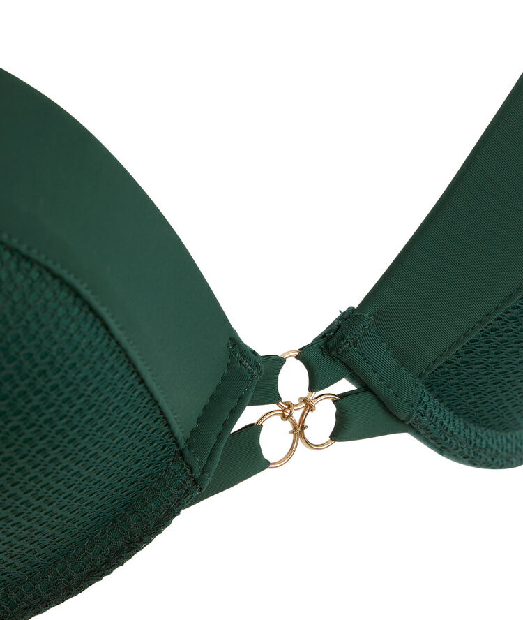 Soutien-gorge ultrapush en tulle appeliz vert.
