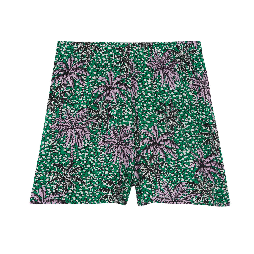 Short à motifs palmier - vert vert.