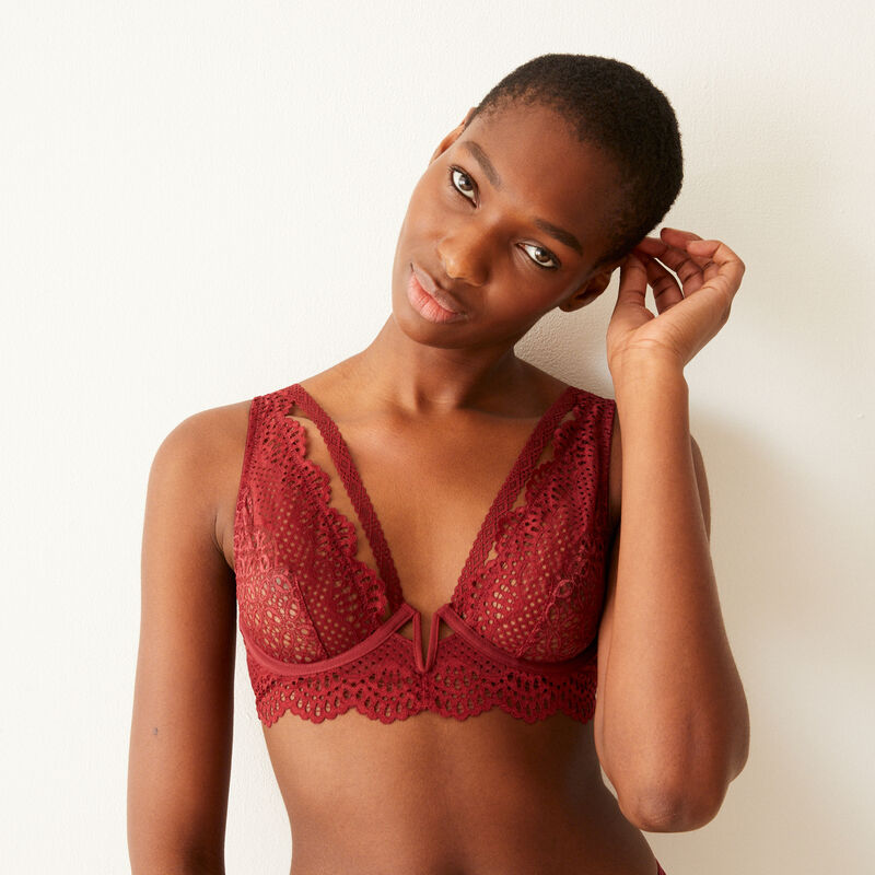 soutien-gorge corbeille en dentelle - rouge soutien-gorge corbeille en dentelle - rouge;