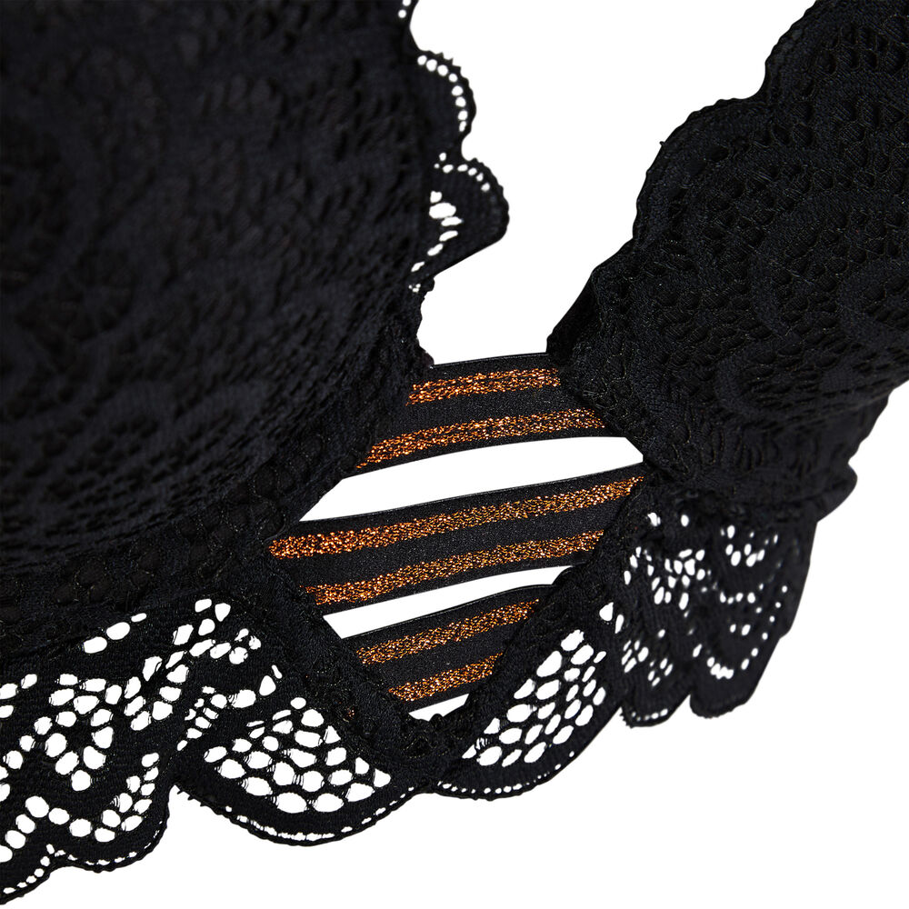 Soutien-gorge bustier v push lurexbandiz noir.