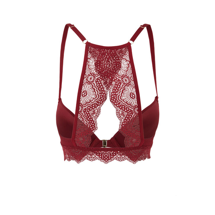 Soutien-gorge push micro/dentelle merveilliz rhubarbe.