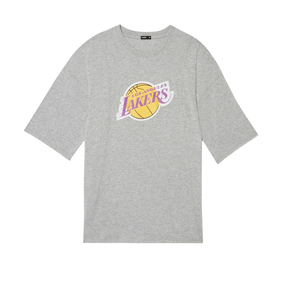 Top oversize los angeles lakers - gris gris.
