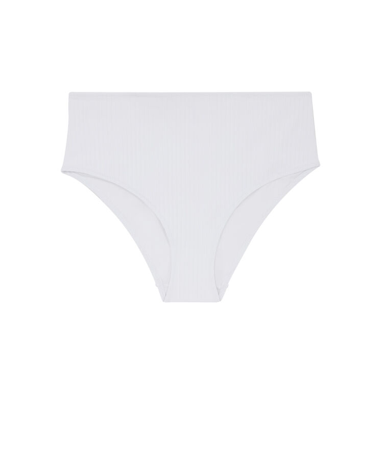 Bas de maillot de bain culotte taille haute - blanc blanc.