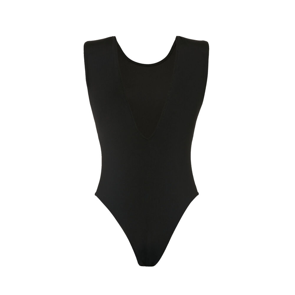 Maillot 1 pièce décolleté dos - noir noir.