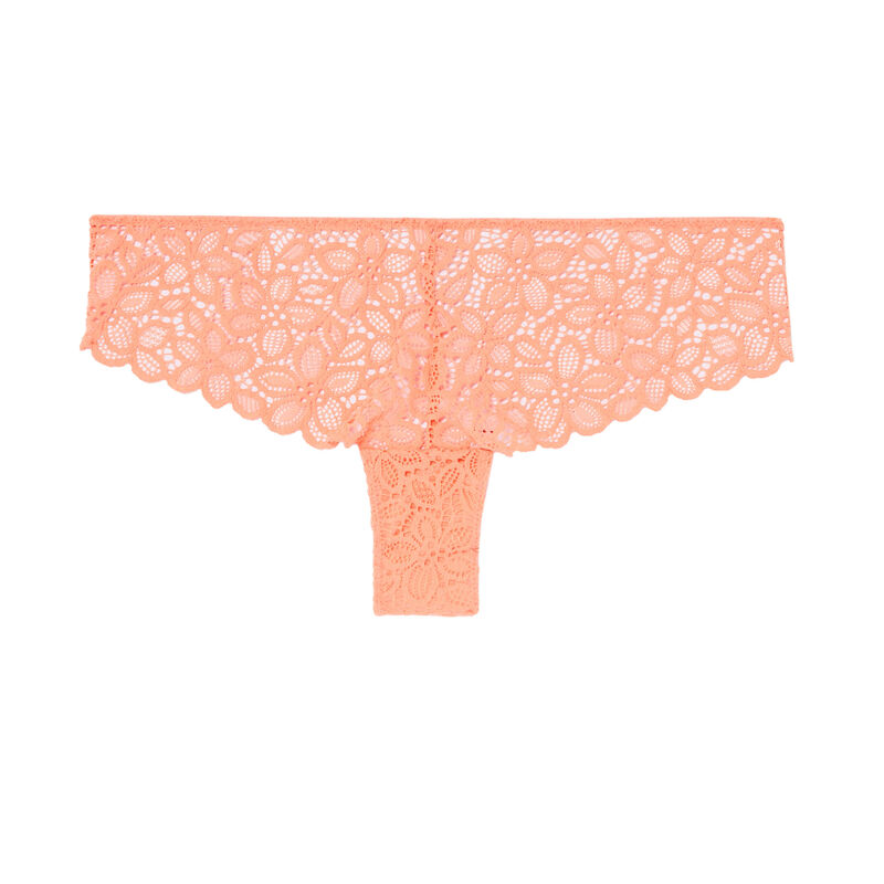 shorty à dentelle fleurs détail anneau - peach shorty à dentelle fleurs détail anneau - peach;