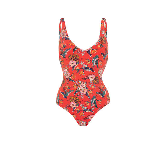 Maillot de bain rouge corail spaniz Maillot de bain rouge corail spaniz;