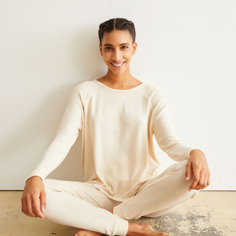 pantalon en maille - blanc cassé pantalon en maille - blanc cassé;