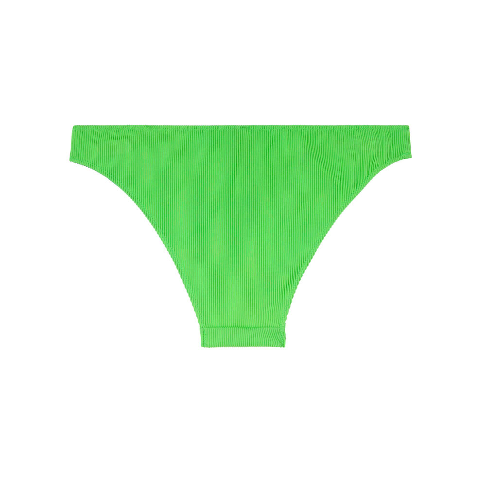 Bas de maillot de bain culotte gaufrée - vert vert.