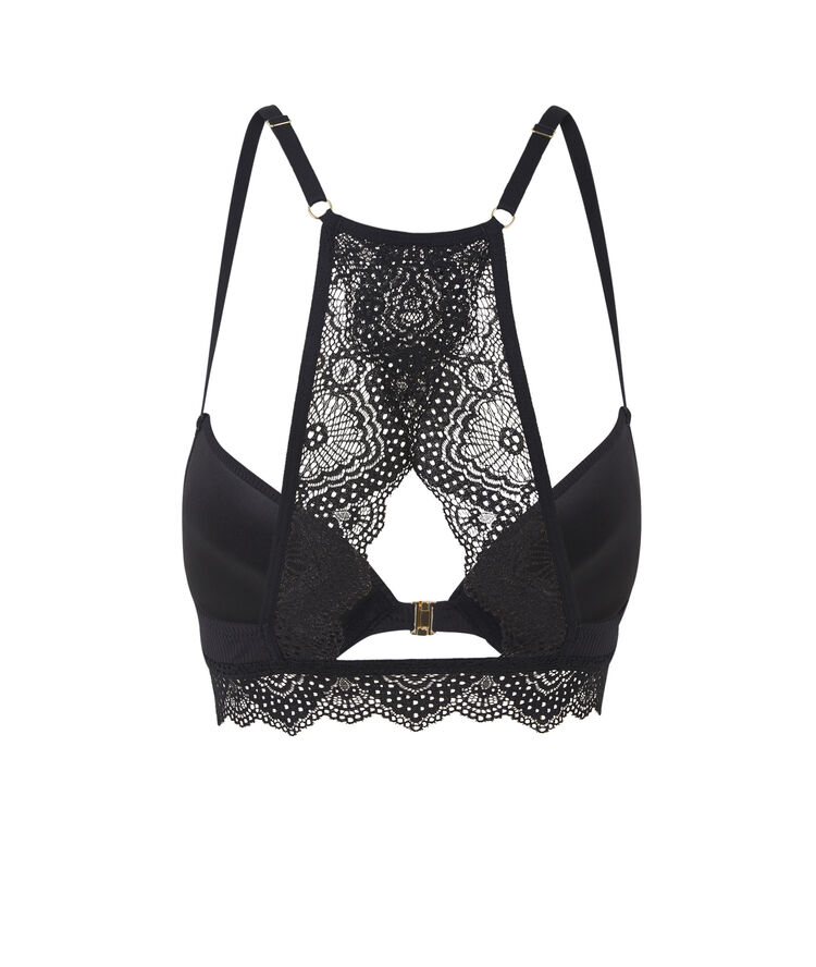 Soutien-gorge push micro/dentelle merveilliz noir.