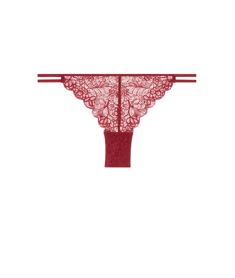 Tanga en dentelle amoriz bordeaux.