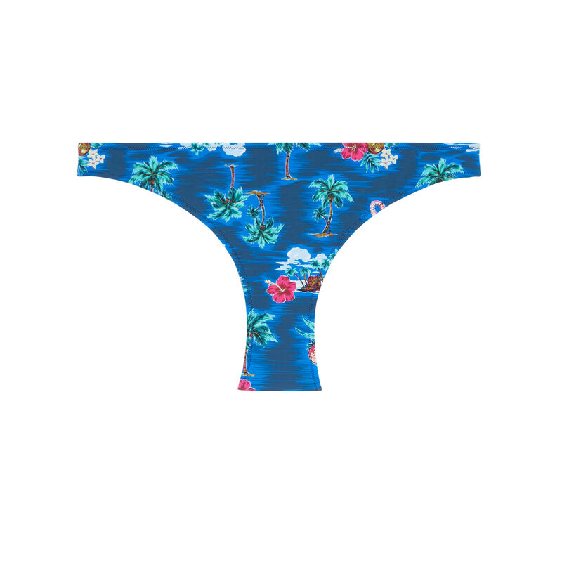 bas de maillot culotte à motifs hawaïens - bleu bas de maillot culotte à motifs hawaïens - bleu;