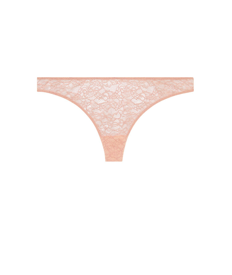 Tanga en dentelle everydayiz rose.