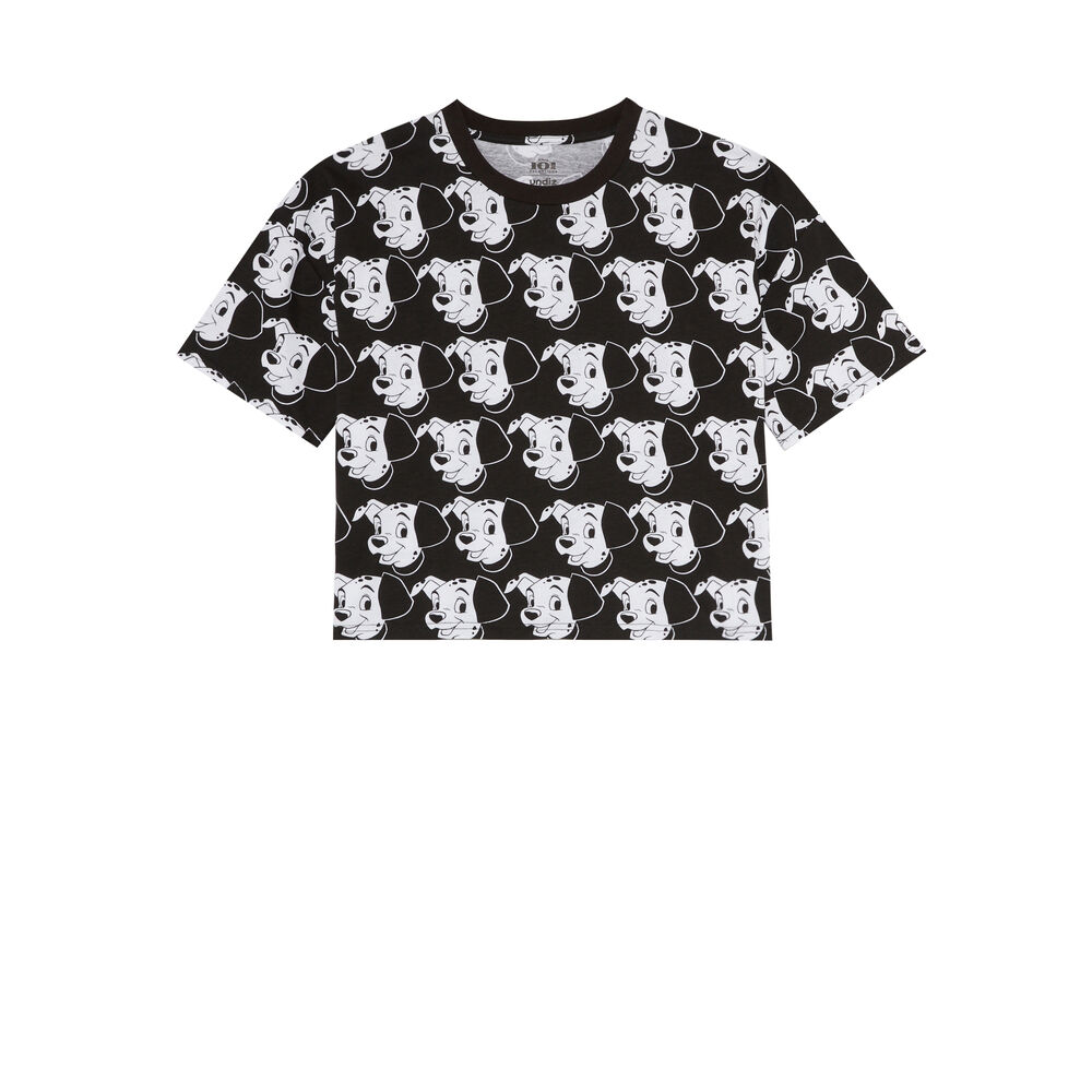 Top à motifs les 101 dalmatiens - noir noir.