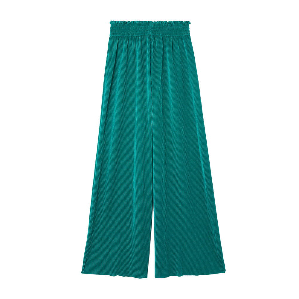 Pantalon plissé à élastique froncé - vert vert.