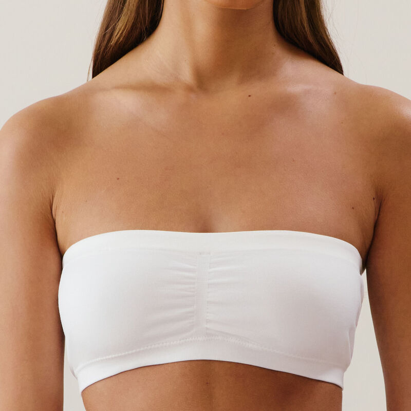 Soutien-gorge bandeau sans coutures - blanc Soutien-gorge bandeau sans coutures - blanc;