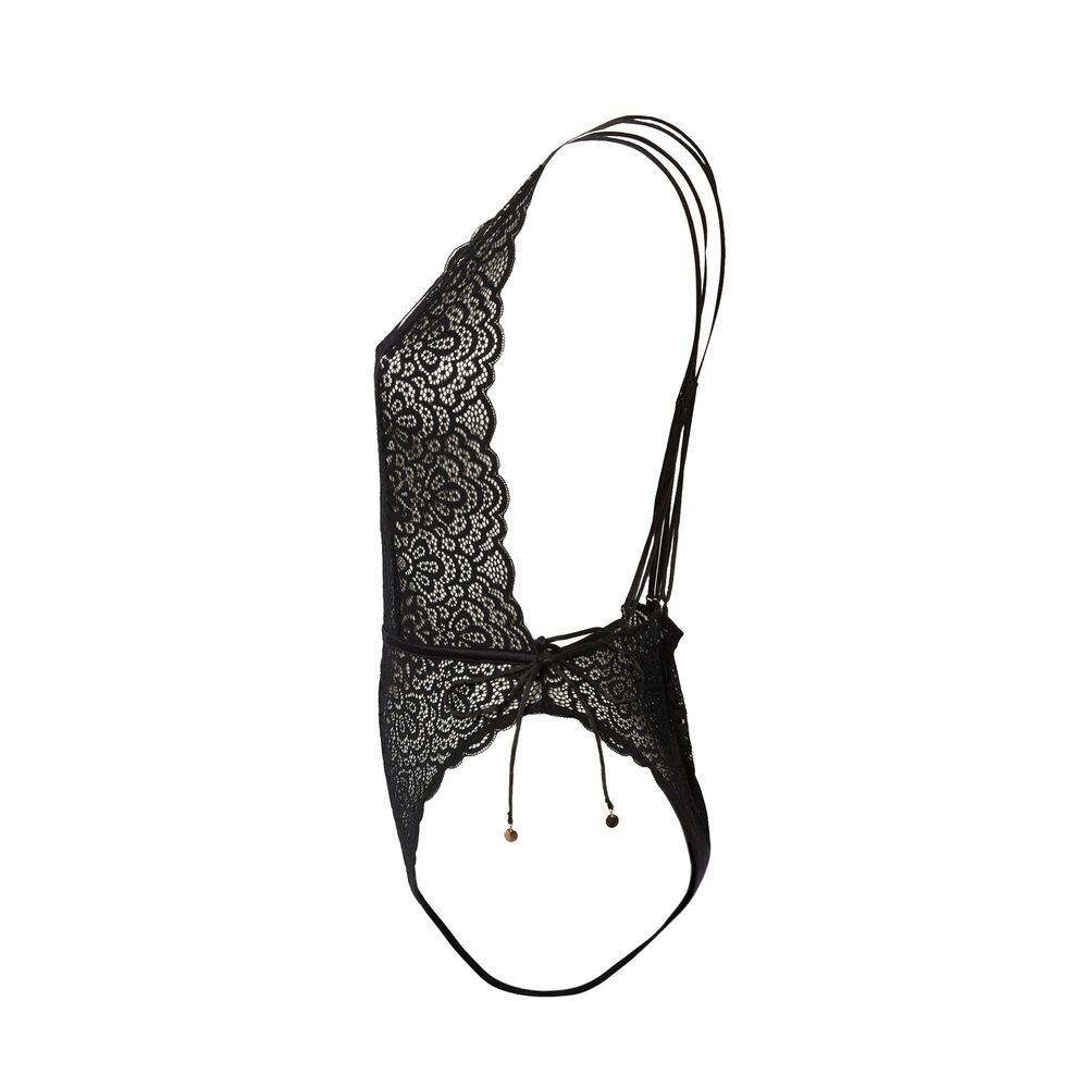 Body string tout dentelle joli dos - noir noir.