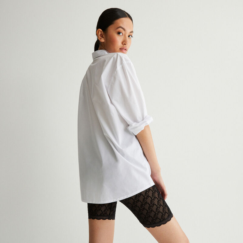 chemise manches longues effet boyfriend - blanc chemise manches longues effet boyfriend - blanc;