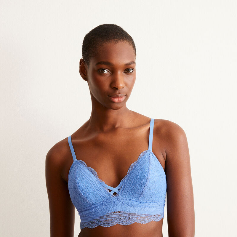 soutien-gorge triangle sans armatures - bleu ciel soutien-gorge triangle sans armatures - bleu ciel;