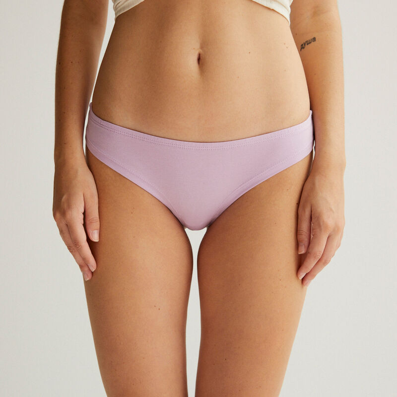 culotte en coton uni - lilas culotte en coton uni - lilas;