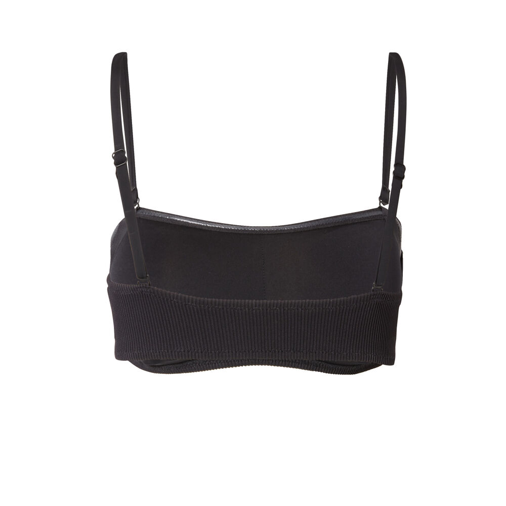 Haut de maillot de bain bandeau tissus gaufré - noir noir.