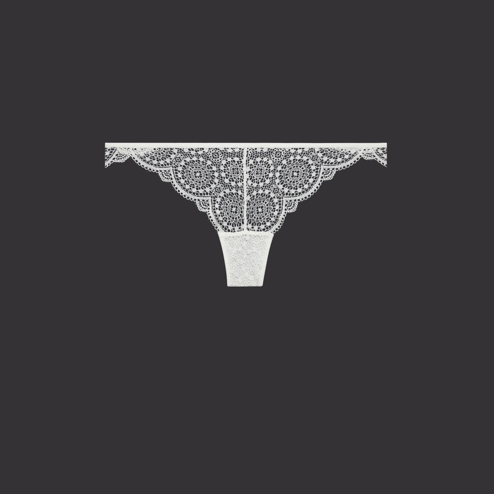 Tanga blanc cassé precieusiz white.