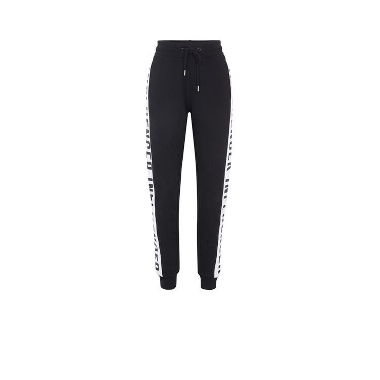 Pantalon bandes sur le côté hellovibiz noir.