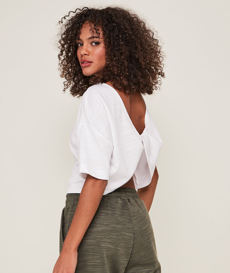 Top ouverture au dos merightiz blanc.