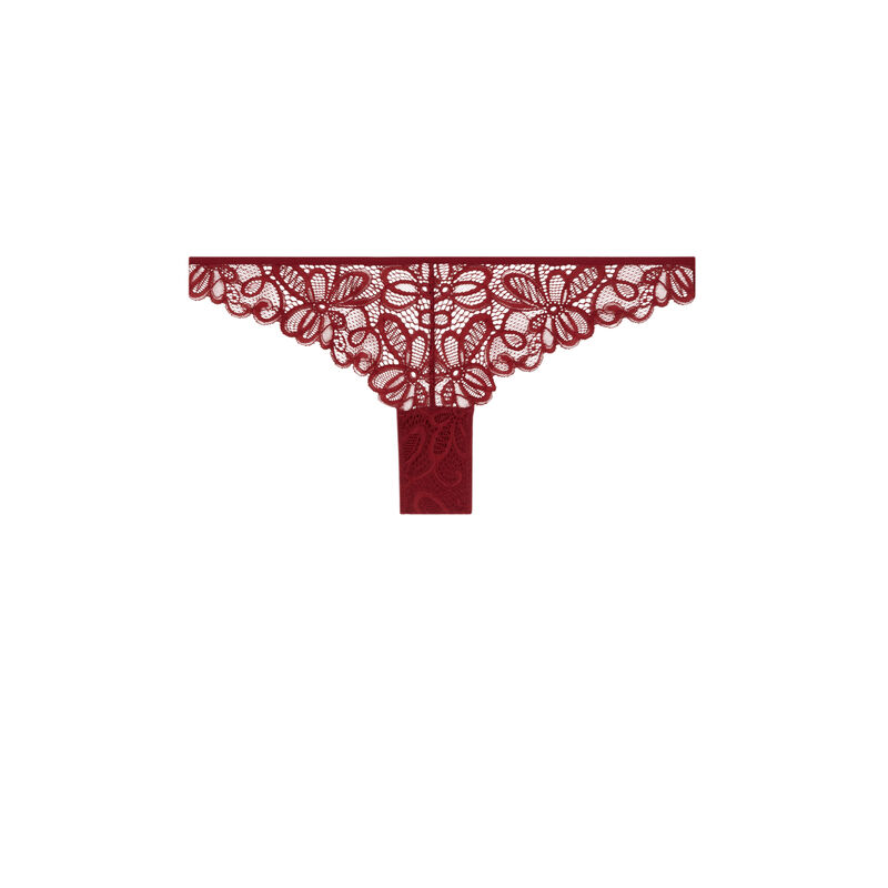 Tanga en dentelle - bordeaux Tanga en dentelle - bordeaux;