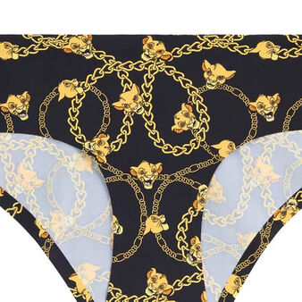 Shorty en micro print simba licence roi lion simbaviz noir.