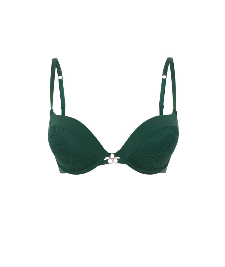 Soutien-gorge ultrapush en tulle appeliz vert.