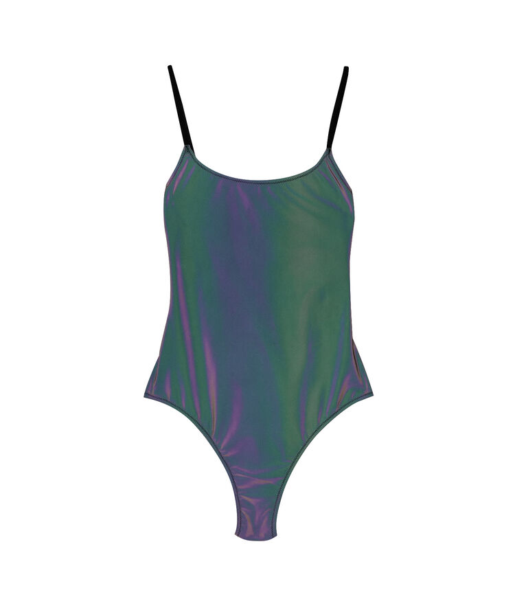 Maillot de bain une pièce réfléchissant - gris foncé gris foncé.