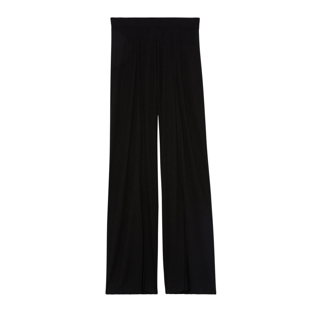 Pantalon large fendu - noir noir.