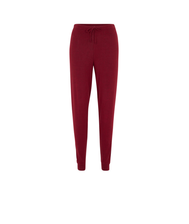 Pantalon en maille grattée quodiz bordeaux.