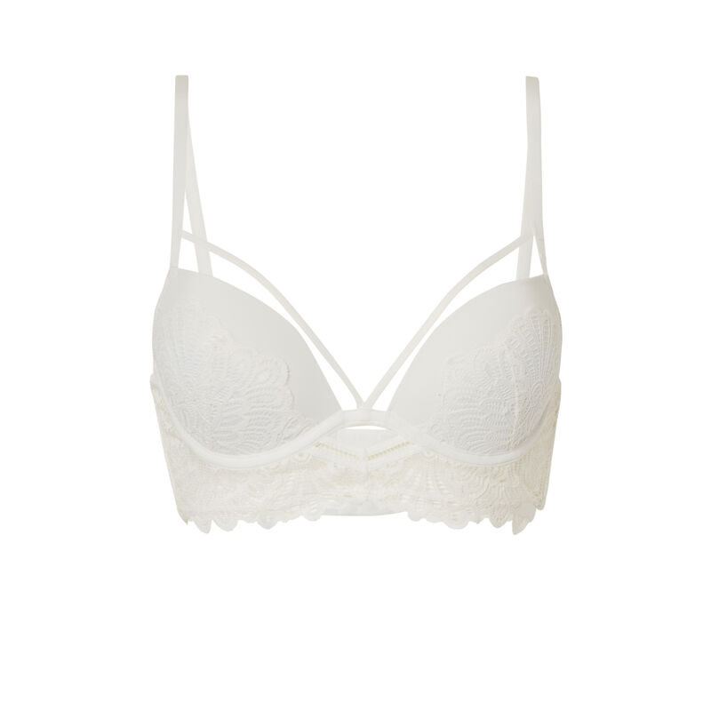 soutien-gorge push-up liens croisés - blanc soutien-gorge push-up liens croisés - blanc;