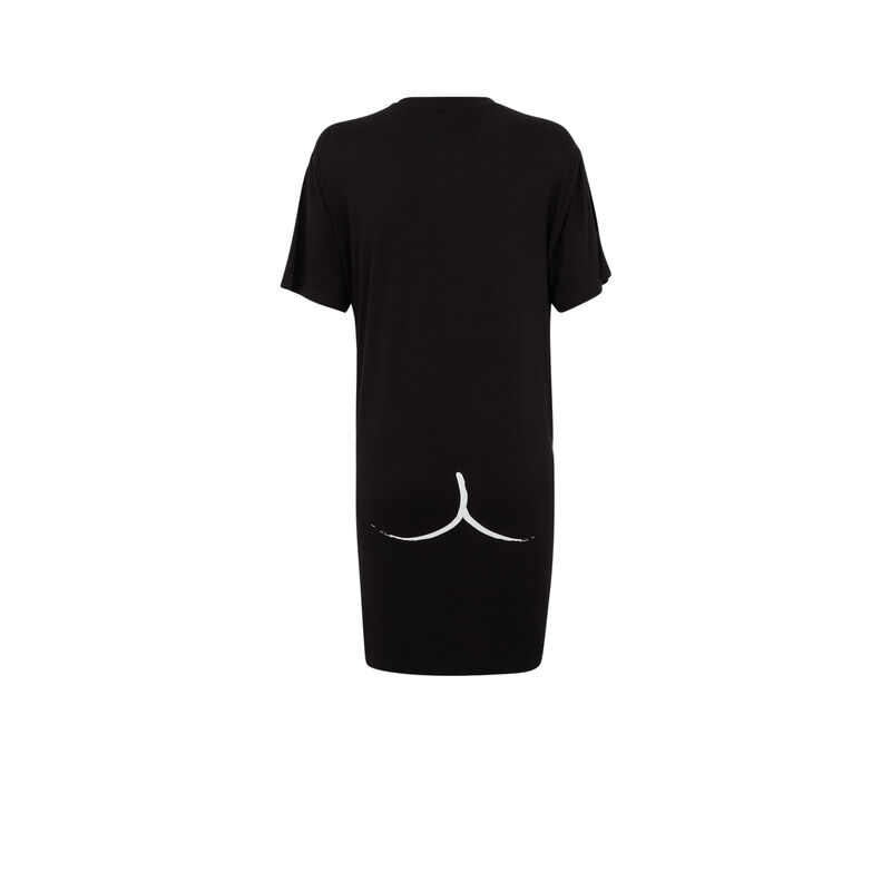 robe à manches courtes - noir robe à manches courtes - noir ;