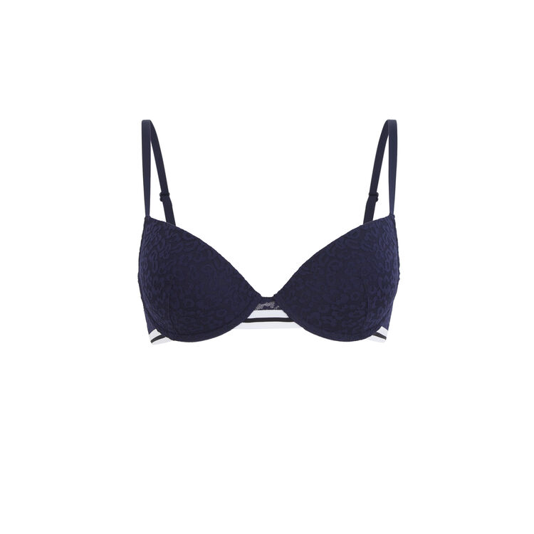 Soutien-gorge ampli bleu marine secretiz leopiz bleu.