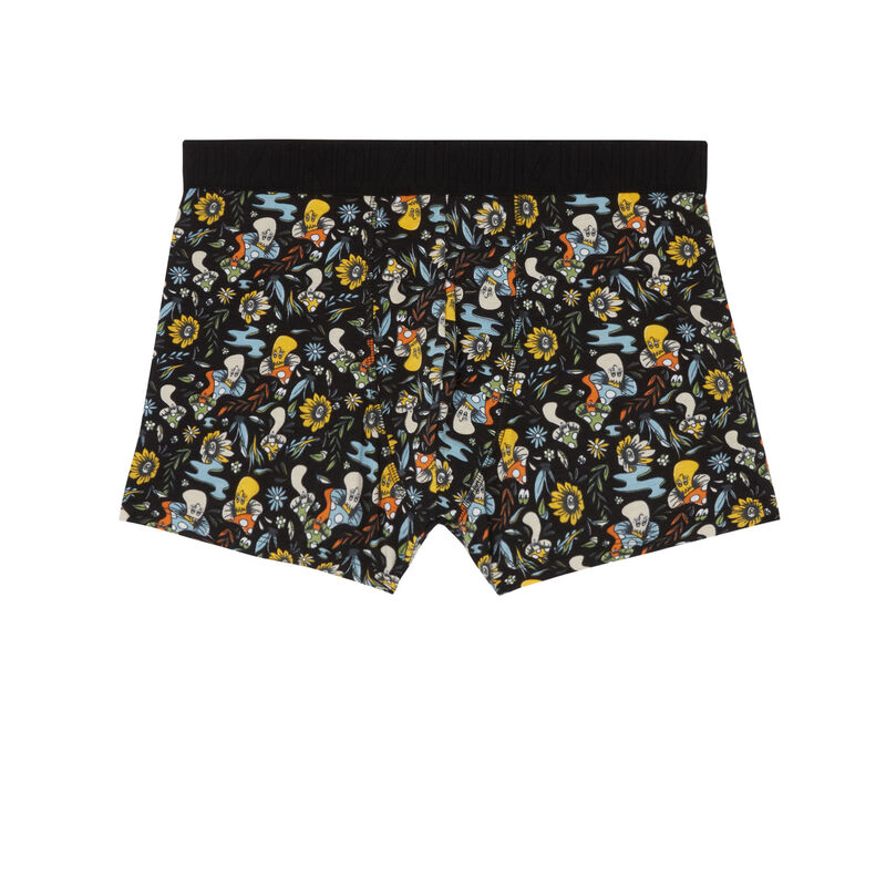 boxer à motifs fleurs et champignons - noir boxer à motifs fleurs et champignons - noir;