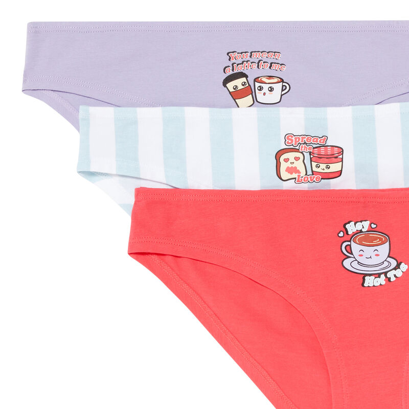lot de 3 culottes breakfirst mood - blanc lot de 3 culottes breakfirst mood - blanc;