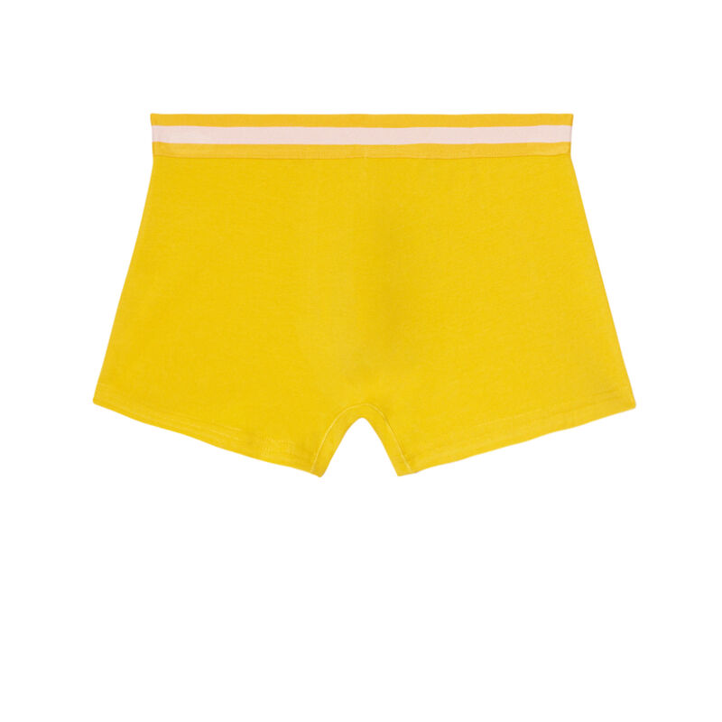 boxer uni en coton - jaune boxer uni en coton - jaune;