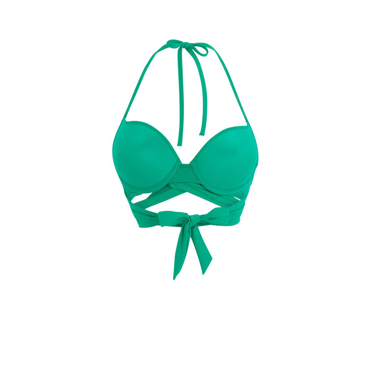 Haut de maillot de bain vert émeraude fusioniz vert.