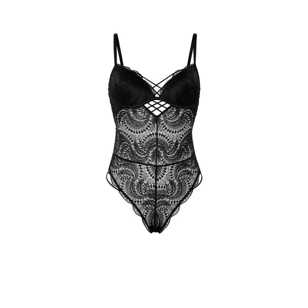 Body en dentelle - noir noir.