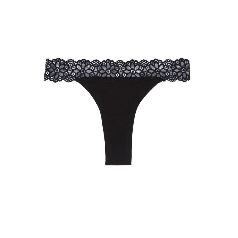tanga à élastique dentelle - noir tanga à élastique dentelle - noir;