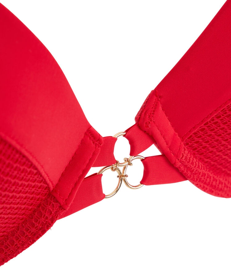 Soutien-gorge ultrapush en tulle appeliz rouge.