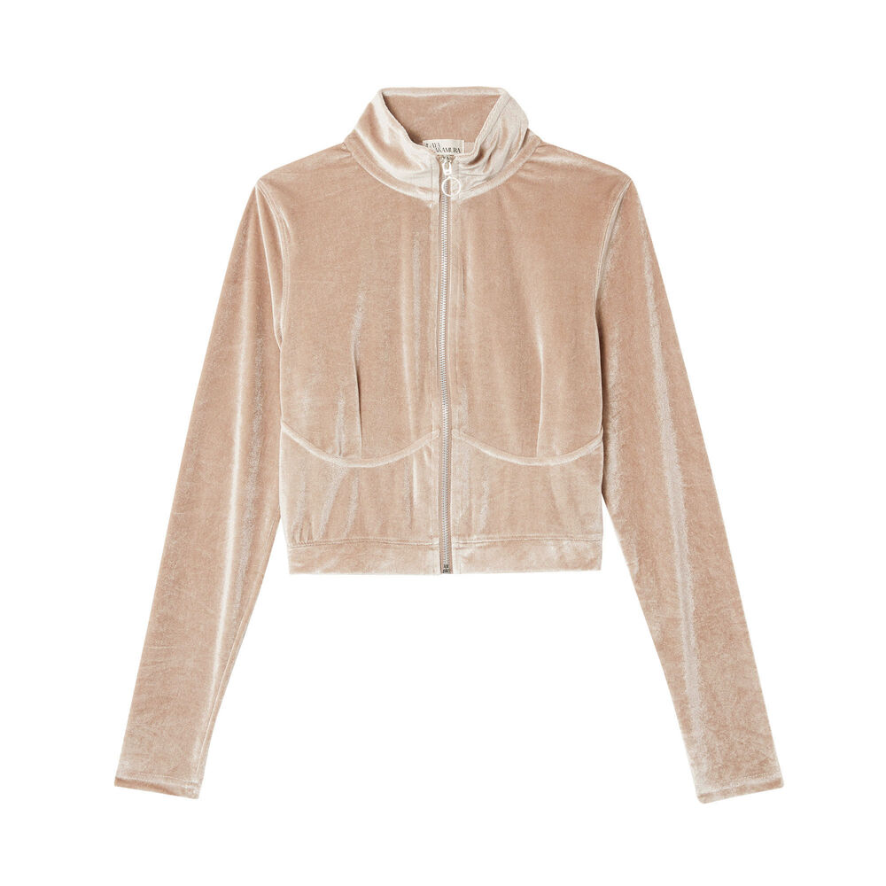 Veste "jolie" aya x undiz en velours - beige beige.