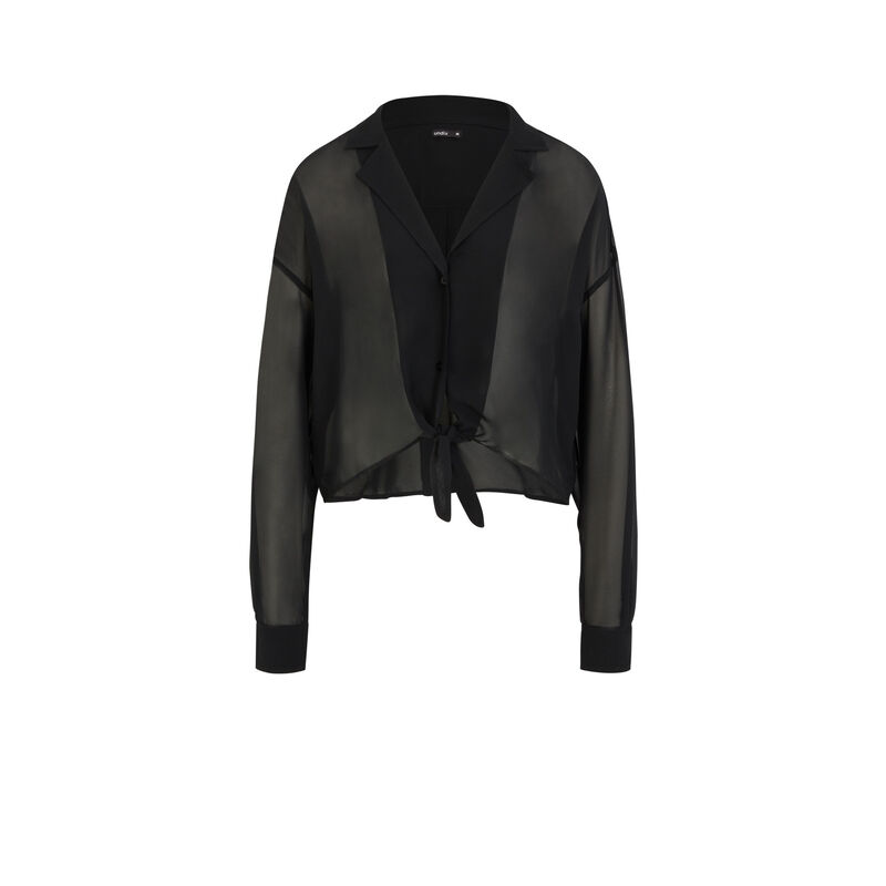 Chemise semi-transparente - noir Chemise semi-transparente - noir;