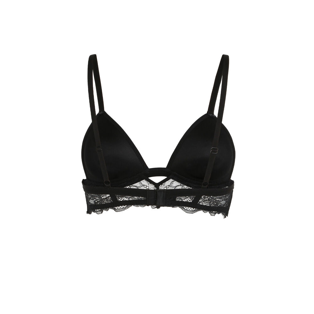 Soutien-gorge triangle bi-matières - vert vert.