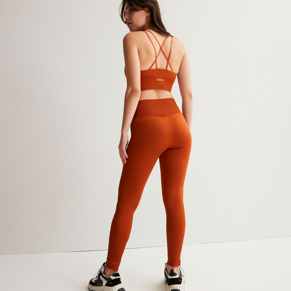 Brassière effet croisé - marron marron.