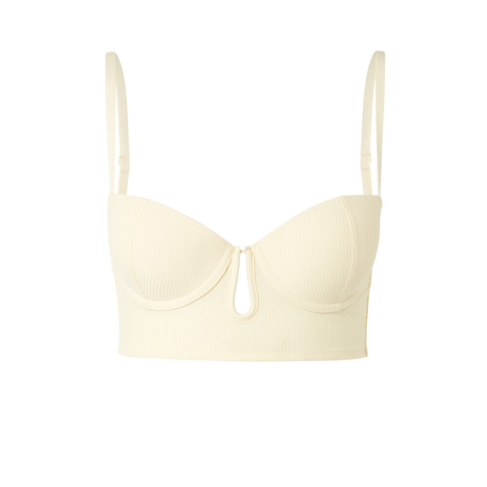 Soutien-gorge ampli détail décolleté - écru ecru.