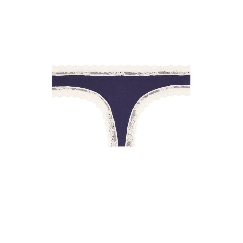 shorty coton à détails dentelle - bleu shorty coton à détails dentelle - bleu;